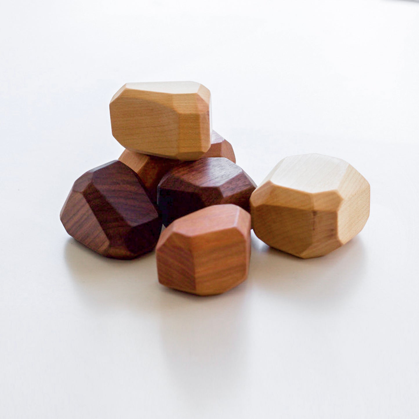 Natural Three-Tone Stacking Rocks (6 piece set)