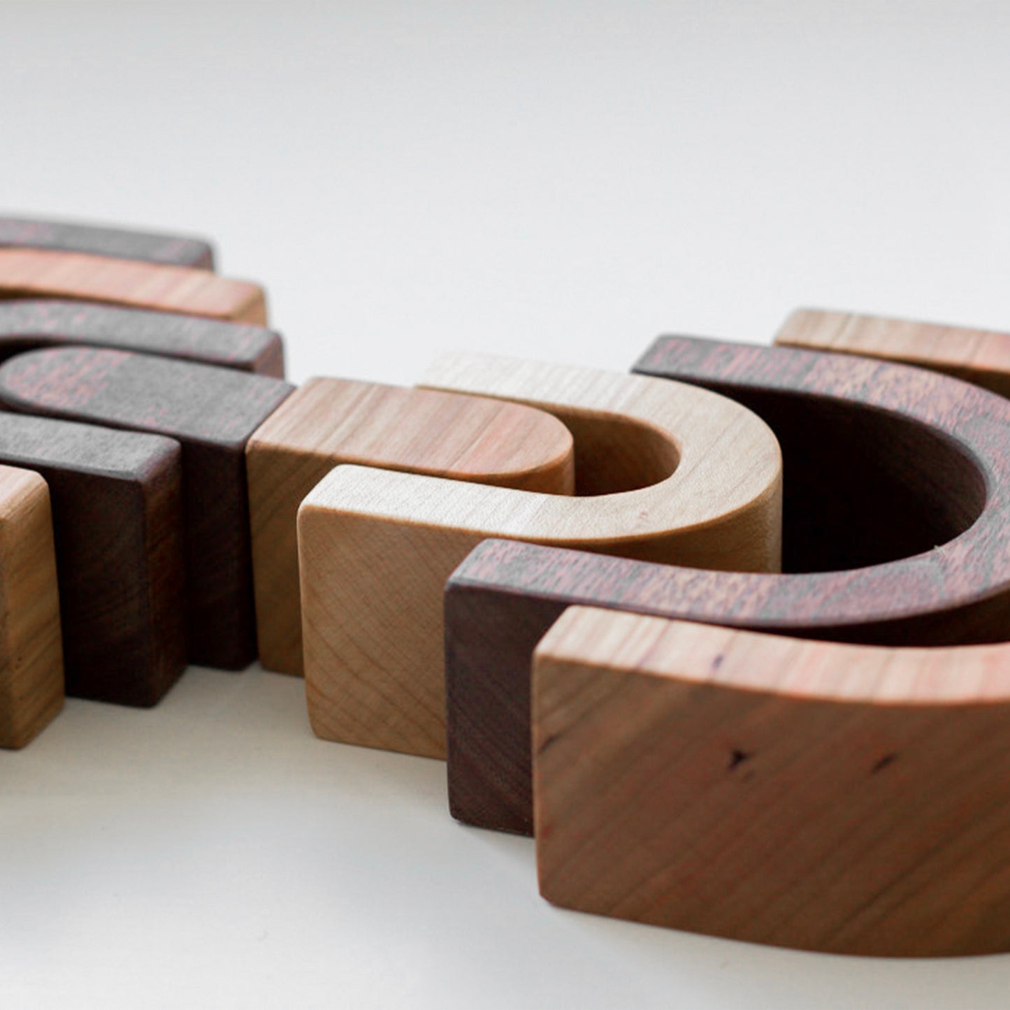 Natural Three-Tone Rainbow Stacker (4 piece set)