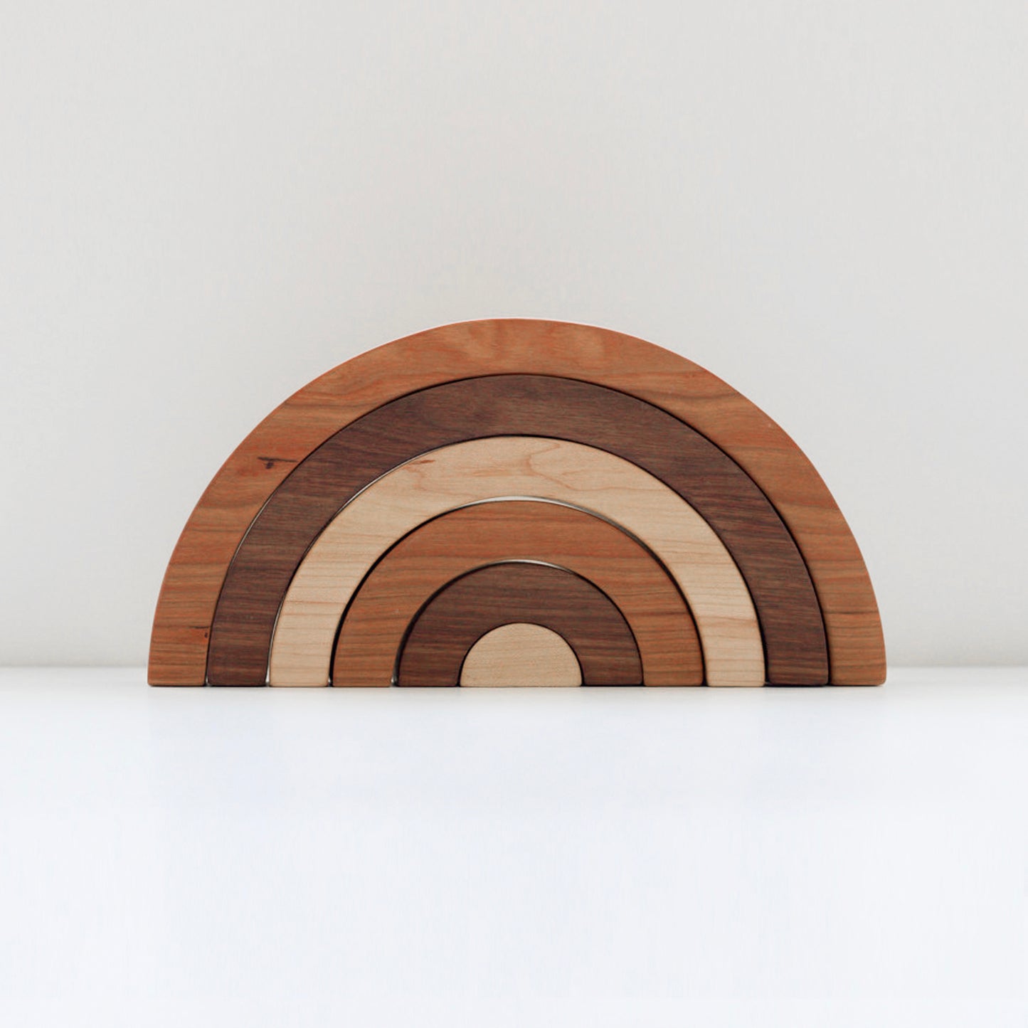 Natural Three-Tone Rainbow Stacker (6 piece set)