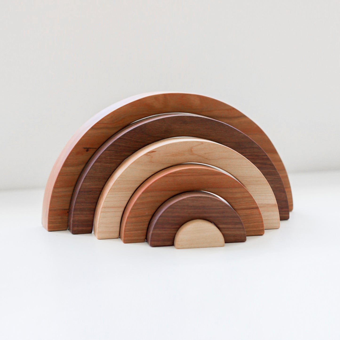 Natural Three-Tone Rainbow Stacker (6 piece set)